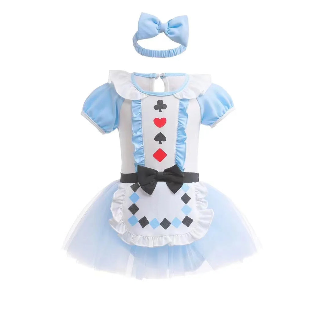 Baby Romper TUTU Dress With Headband Infant Baby Princess Girl Clothes Size 3-18M Cute Design Baby Dress Party Costumes