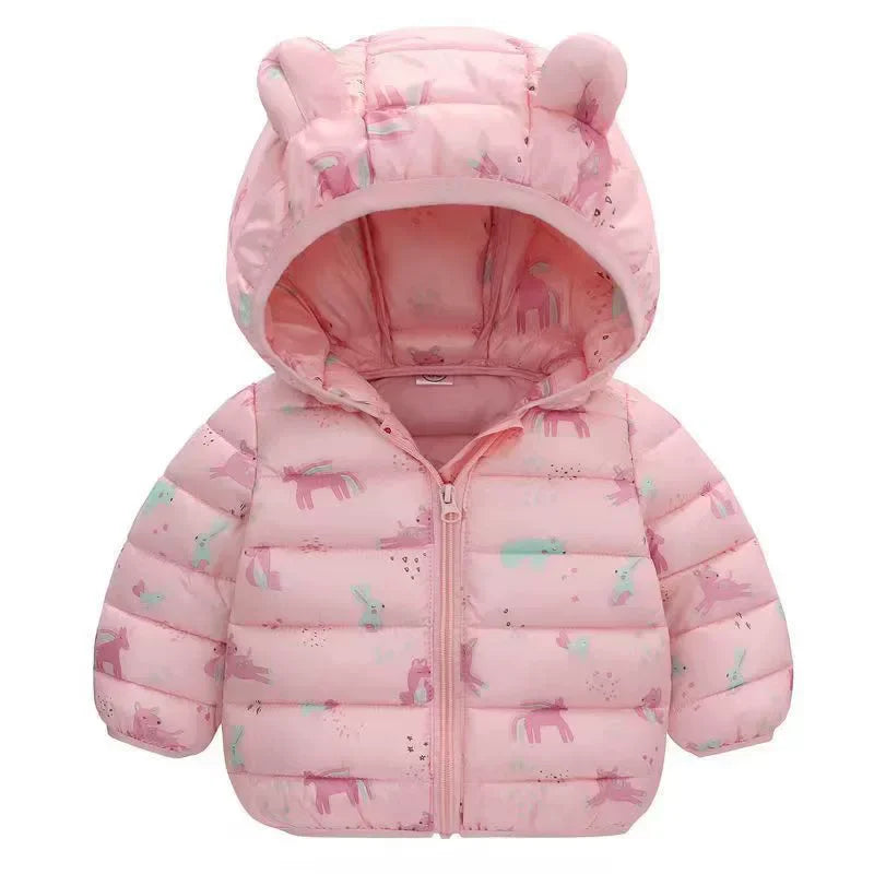 Baby Girls Fluffy Jackets Children's Autumn Padded Coats Toddler Turn-down Thick Outerwear Princess Winter Warm Clothing 1-6Y