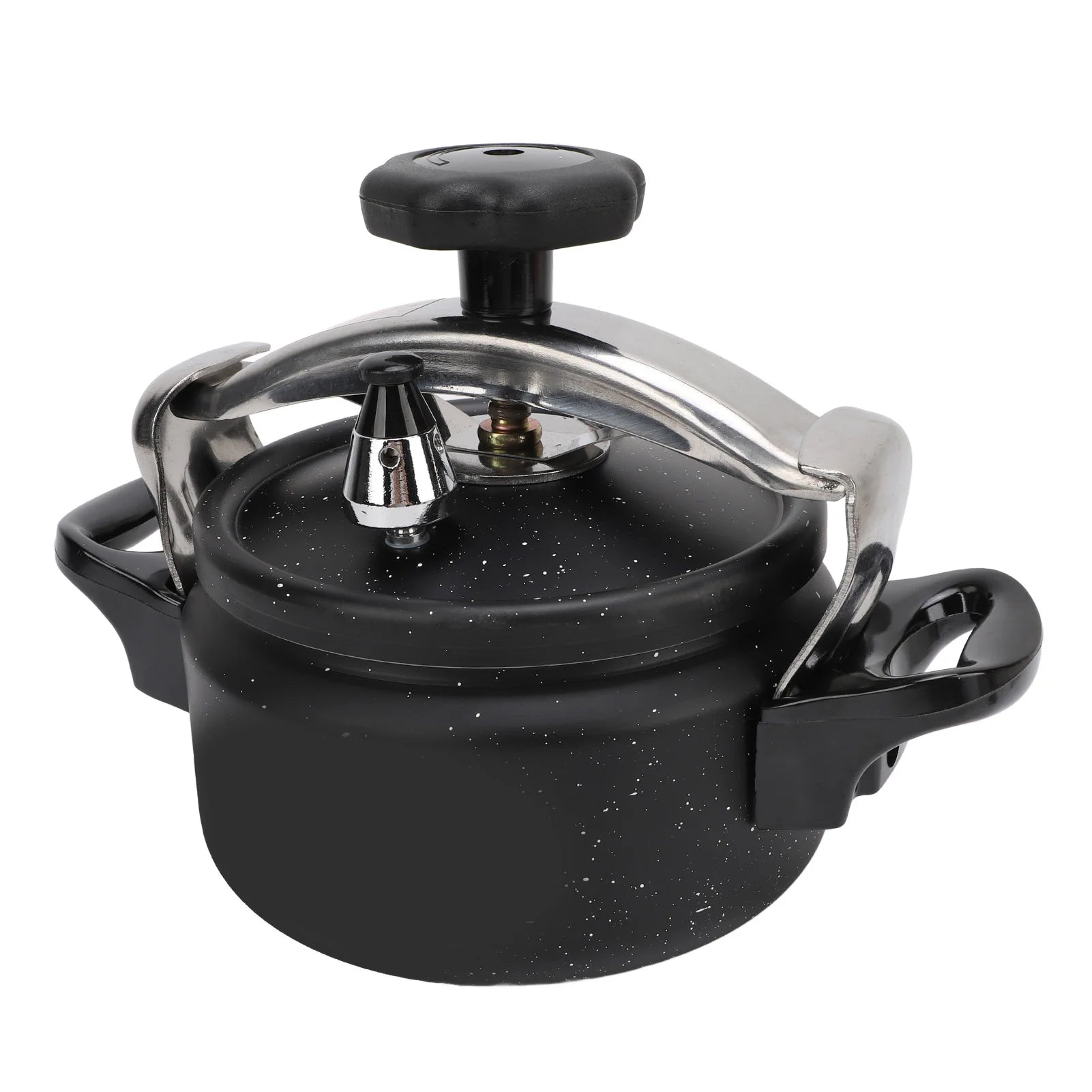 1.5/2/3L Black Pressure Canner, Aluminum Alloy Pressure Cooker, Explosion Proof, Compound Bottom, Multi-Stove Compatible
