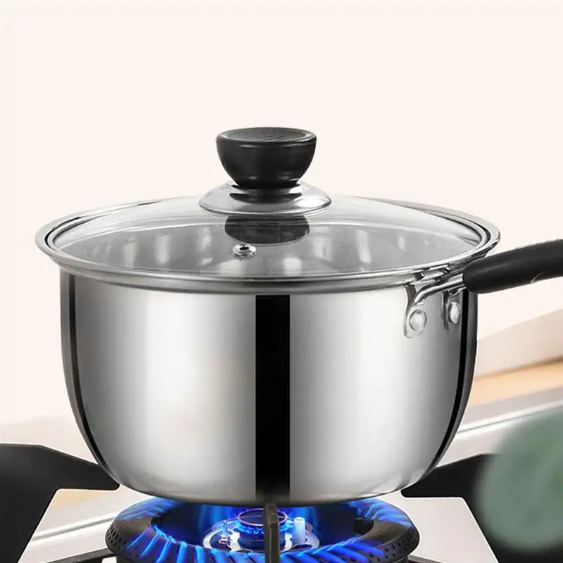 Lid Design With Small Saucepan Kitchen Cooking Pans Universal Stainless Steel Soup Pot For Induction Cooker And Gas Cooker