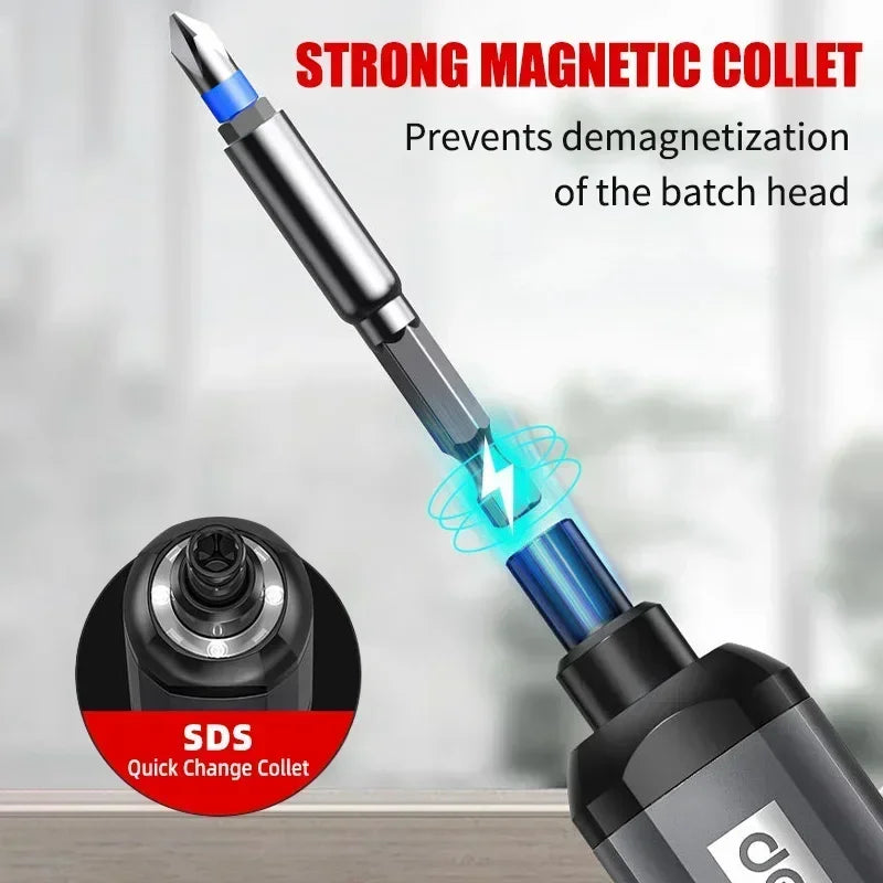 Cordless Electric Screwdriver Rechargeable 2000mah Lithium Battery Mini Drill 4V Power Tools Set Household Maintenance Repair