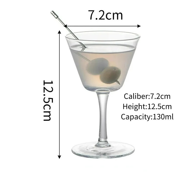 Japanese Handmade Cocktail Glasses Cups, Thin Wine Glass Goblet, Transparent Cocktail Glass Cup, Bar Martini Margaret Glass Cups
