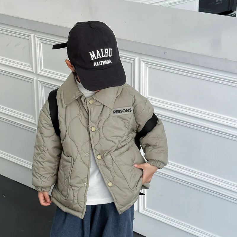 New Kids Cotton Coats Spring Children's Clothing Boys Warm Loose Casual Jackets Autumn Teen Short Cardigan Outerwear 3-10 Years