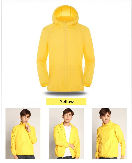 C5 Quick-Drying Waterproof Fishing Coat Unisex Raincoat Outdoor Sun Protection Jackets Lightweight Breathable Women Windbreaker