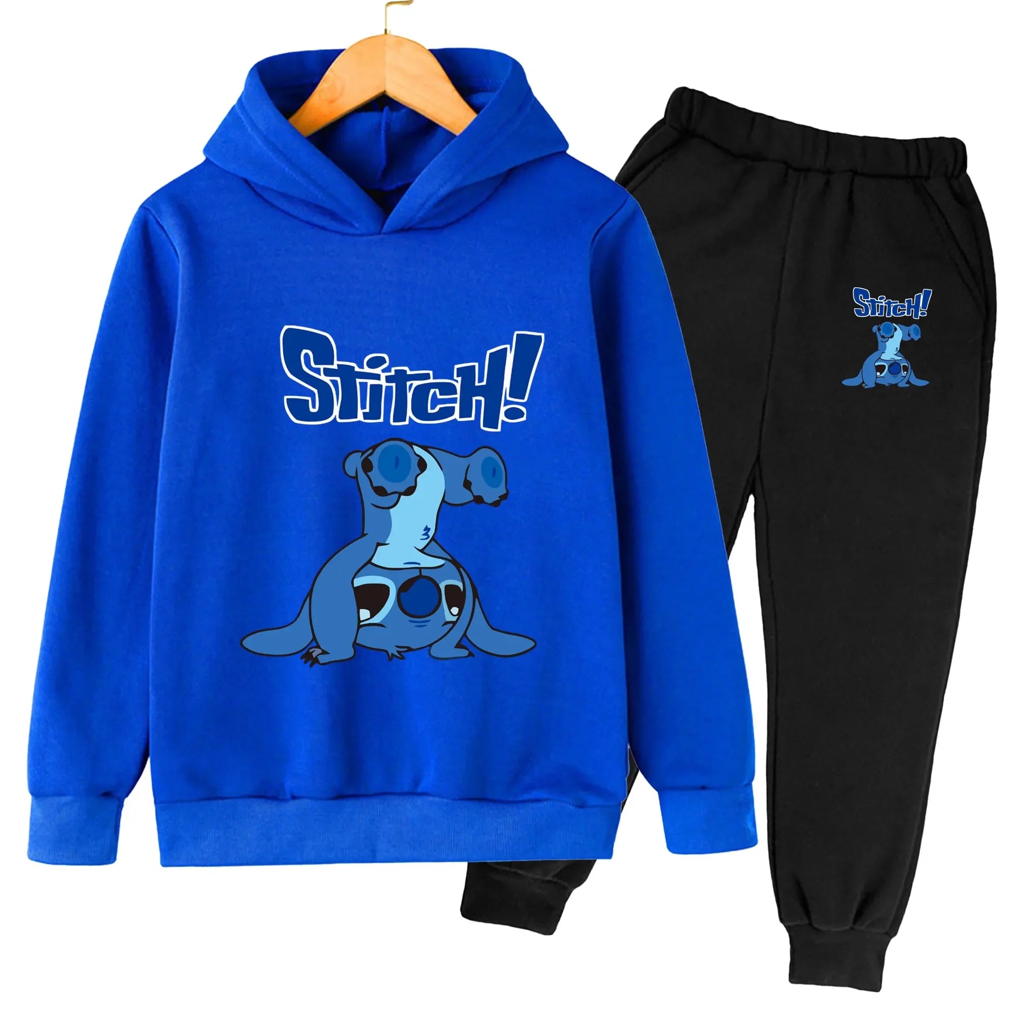 Children's Clothing Sets Cartoon Stitch Hoodies Sweatshirts Kids Clothes Pullover Tracksuit Boys Girls Sportswear 2025 Spring