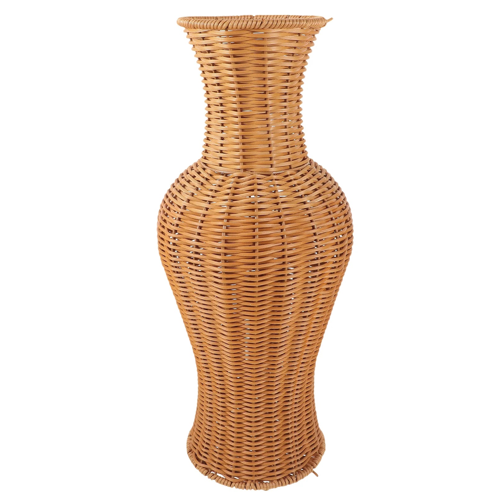 Rattan Woven Flower Vase Rustic Flower Arrangement Containers Large Floor Vase Decorative Imitation Wicker Floor Vase Tall