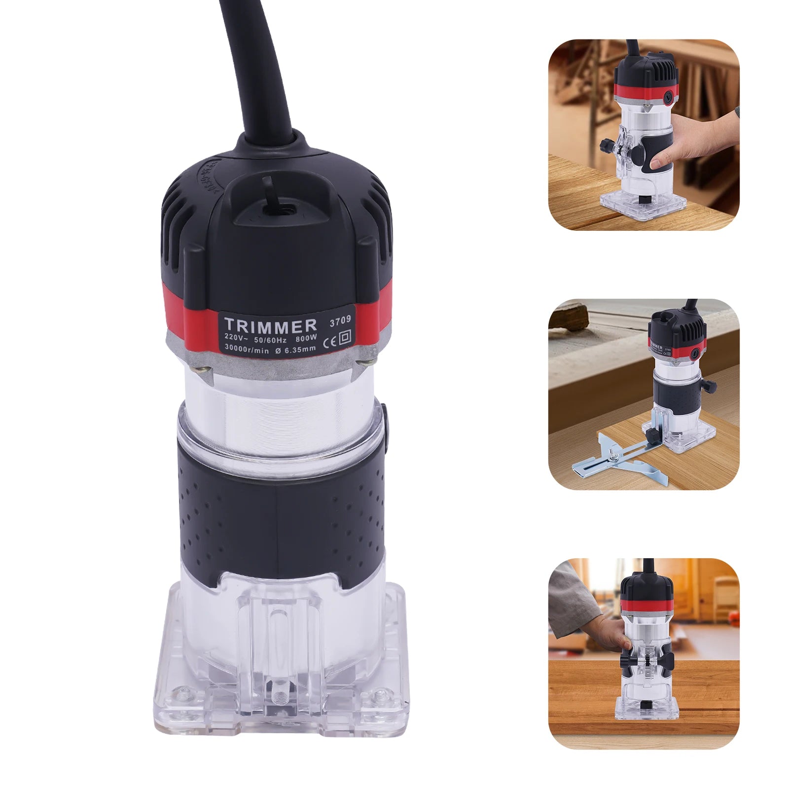 800W Electric Router Joiner Hand Wood Trimmer Laminate Palm Woodworking Tool