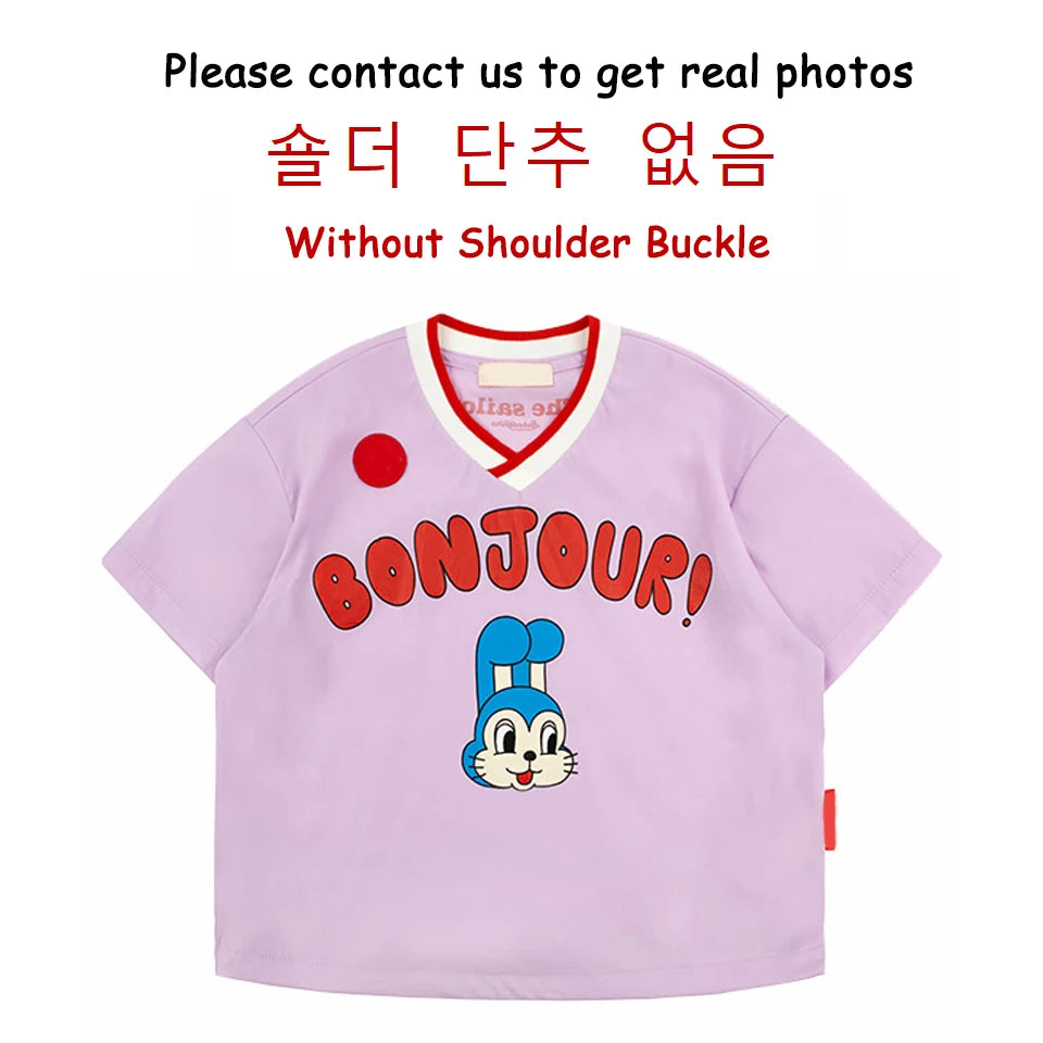 Summer Korean Children Clothes Set Bebe Girls Strawberry Print Vest Tee Boys Cartoon T-shirts Shorts Kid Sweatshirts Tee Pants