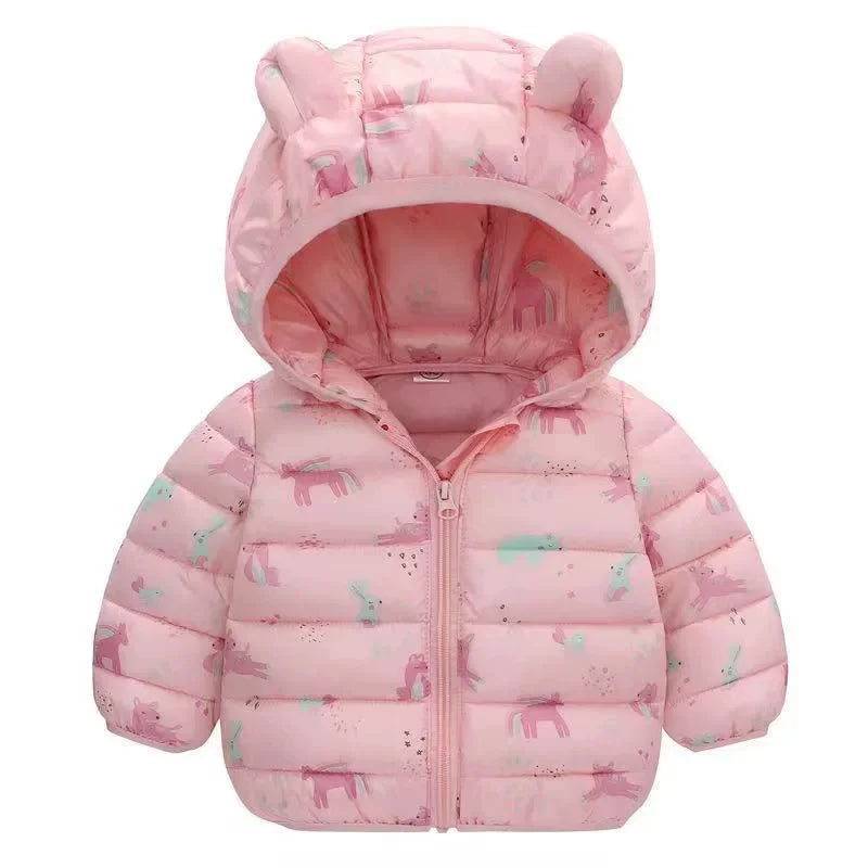 Boys Thicken Thin Jacket Winter Warm Coat Children Cartoon Cotton Clothes Autumn New Girls' Baseball Jacket Kids Outwears