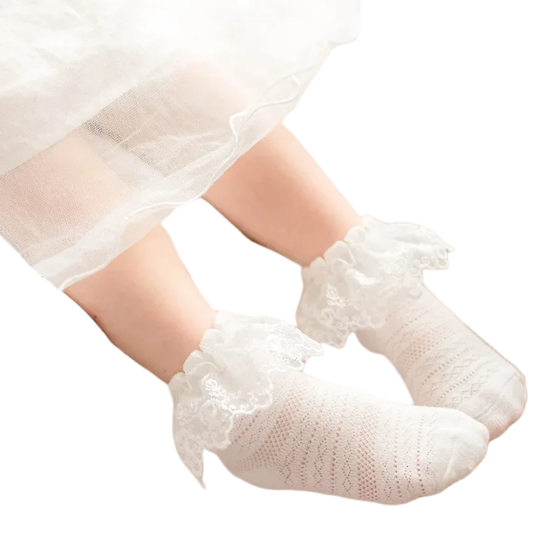 Baby Girl 0-3 Years Summer Ruffle Socks Cute Infant Princess Toddler Dress Frilly Breathable Cotton Socks 0-12/12-24/24-36M Kids