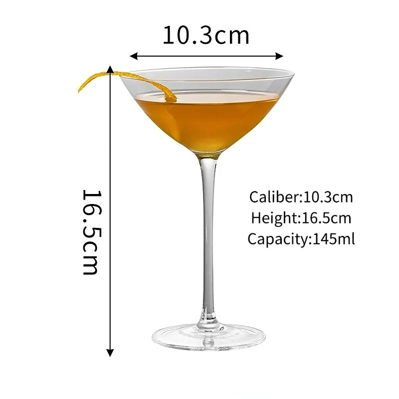 Japanese Handmade Cocktail Glasses Cups, Thin Wine Glass Goblet, Transparent Cocktail Glass Cup, Bar Martini Margaret Glass Cups