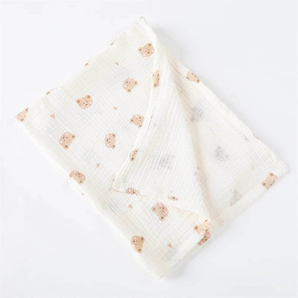 80X65cm Muslin Squares Baby Swaddle Blanket Newborn Diaper Bedding Cotton Stroller Blankets Babies Accessories Infant Nap Cover