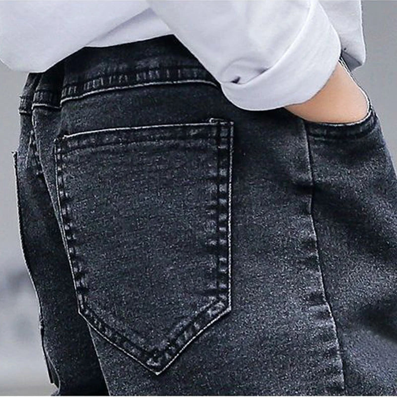 IENENS Kids Boys Jeans Baby Clothes Classic Pants Children Denim Clothing Infant Boy Casual Bowboy Bottoms Trousers 4-11 Years