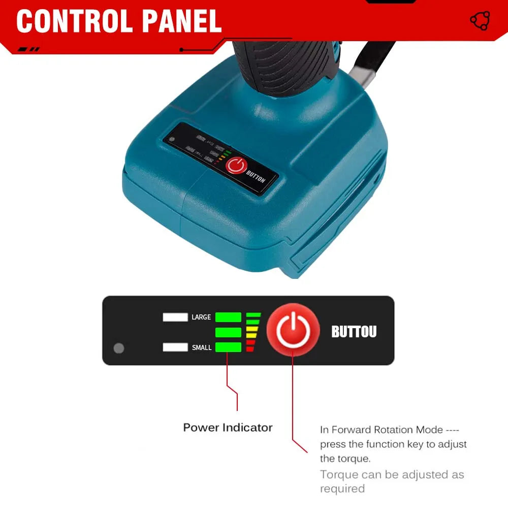 ONEVAN 1000W Brushless Electric Impact Drill 25+3 Torque 3 in 1 Cordless Screwdriver Power Tools For Makita Battery Pin