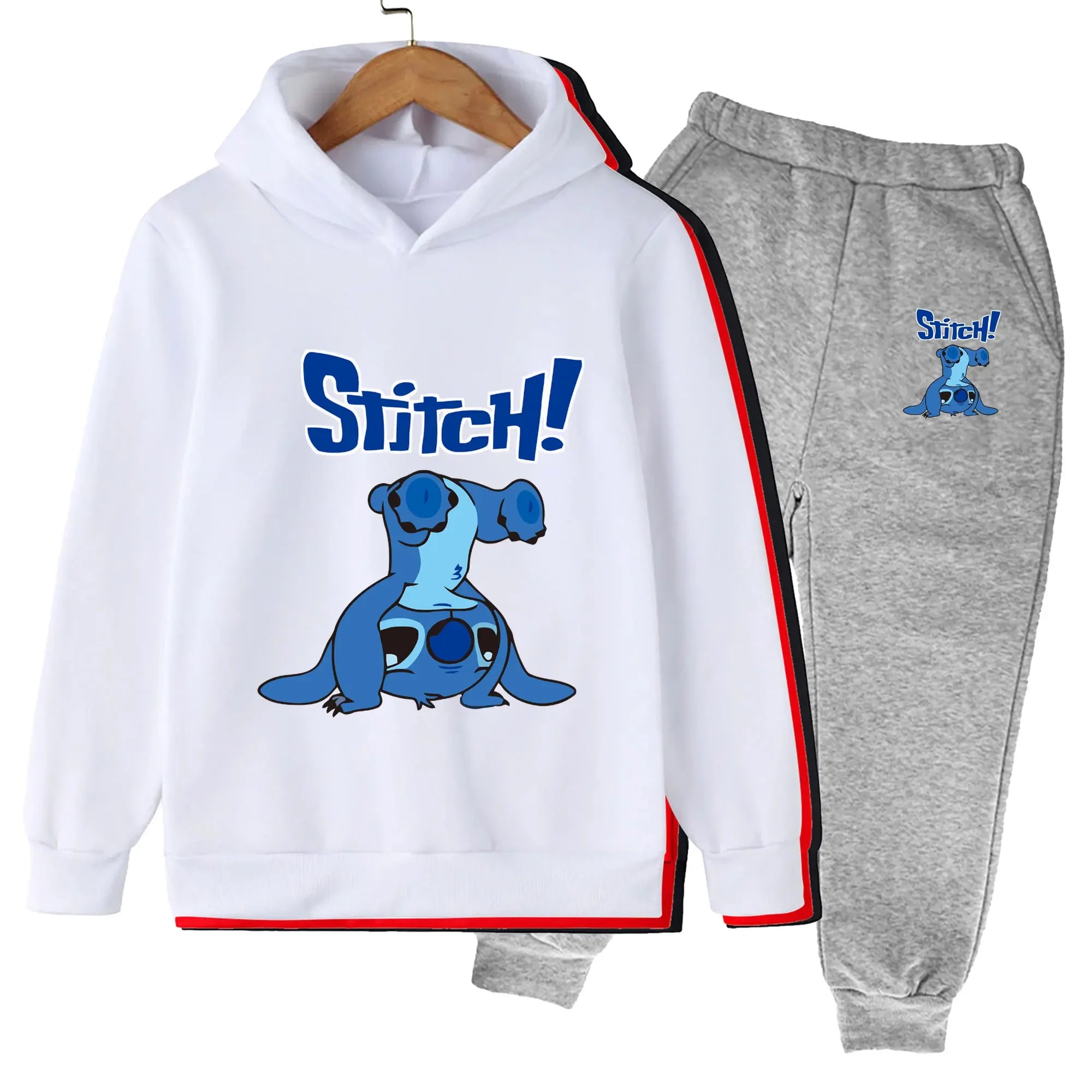 Children's Clothing Sets Cartoon Stitch Hoodies Sweatshirts Kids Clothes Pullover Tracksuit Boys Girls Sportswear 2025 Spring