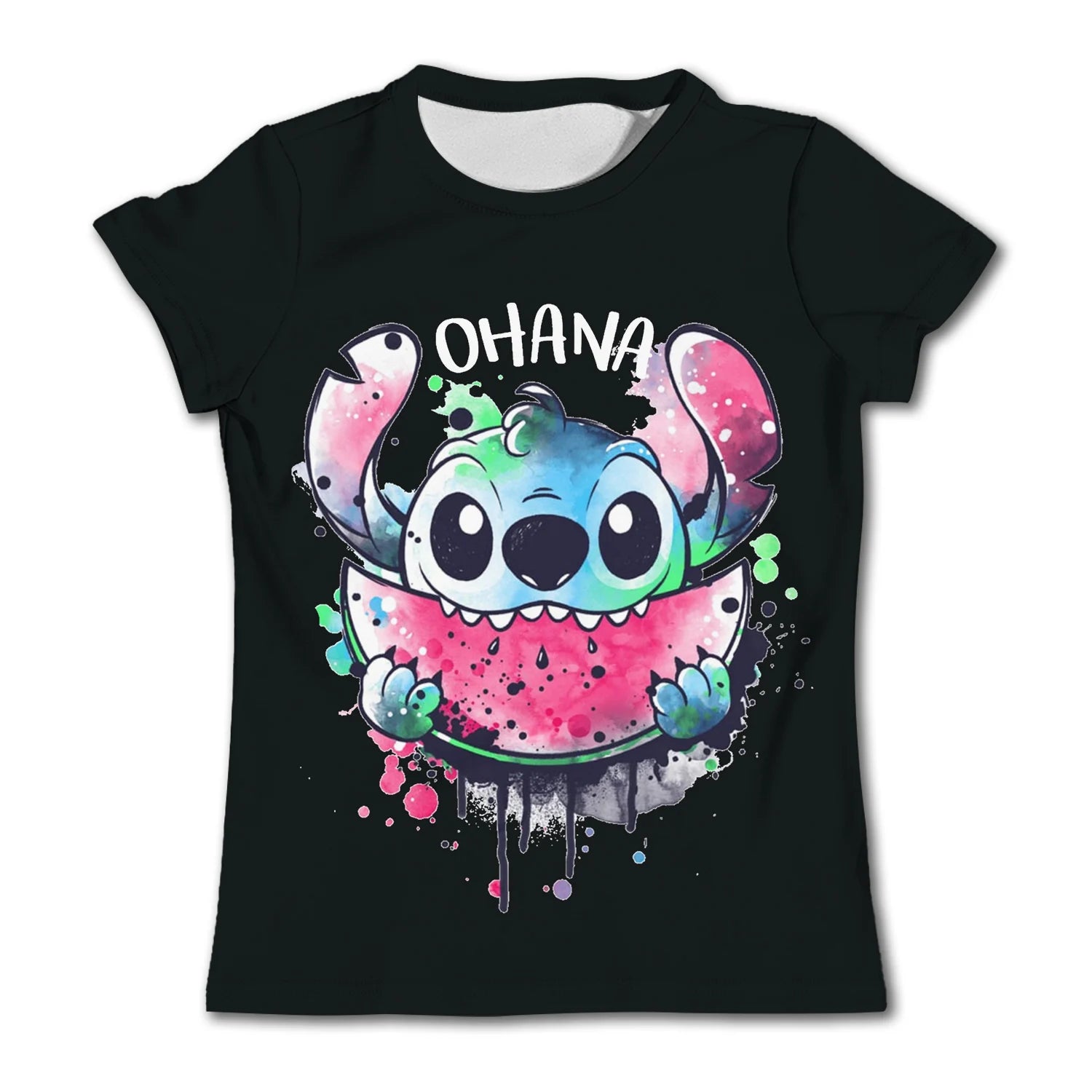 Birthday T Shirts for Kids Cartoon Girls Stitch Clothes Boys Baby T-shirt Girl Soft Short Sleeve KID Sportswear Child Top Tees