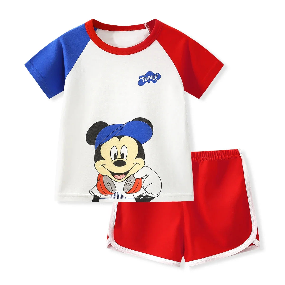 2024 Summer Boys Girls Clothes Set T-shirt+pants 2pcs Children's Clothing Fashion Pink Baby OutSet Newborn Baby Suit