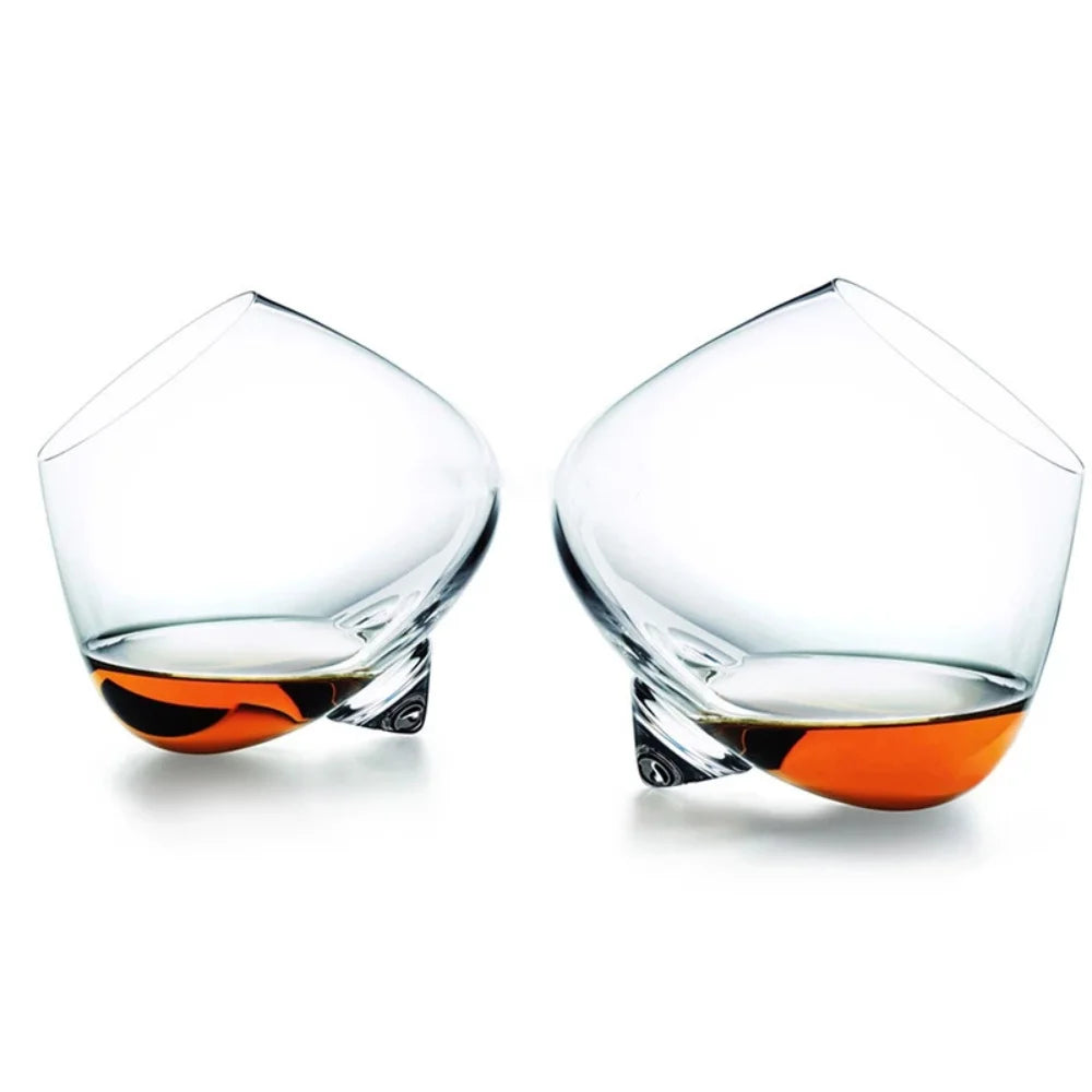 250ml/400ml Rolling Decanter Whiskey Glass Vintage Brandy Cocktail Beer Tumbler Glass Bar Drinkware Glass Coffe Wine Mug Cup