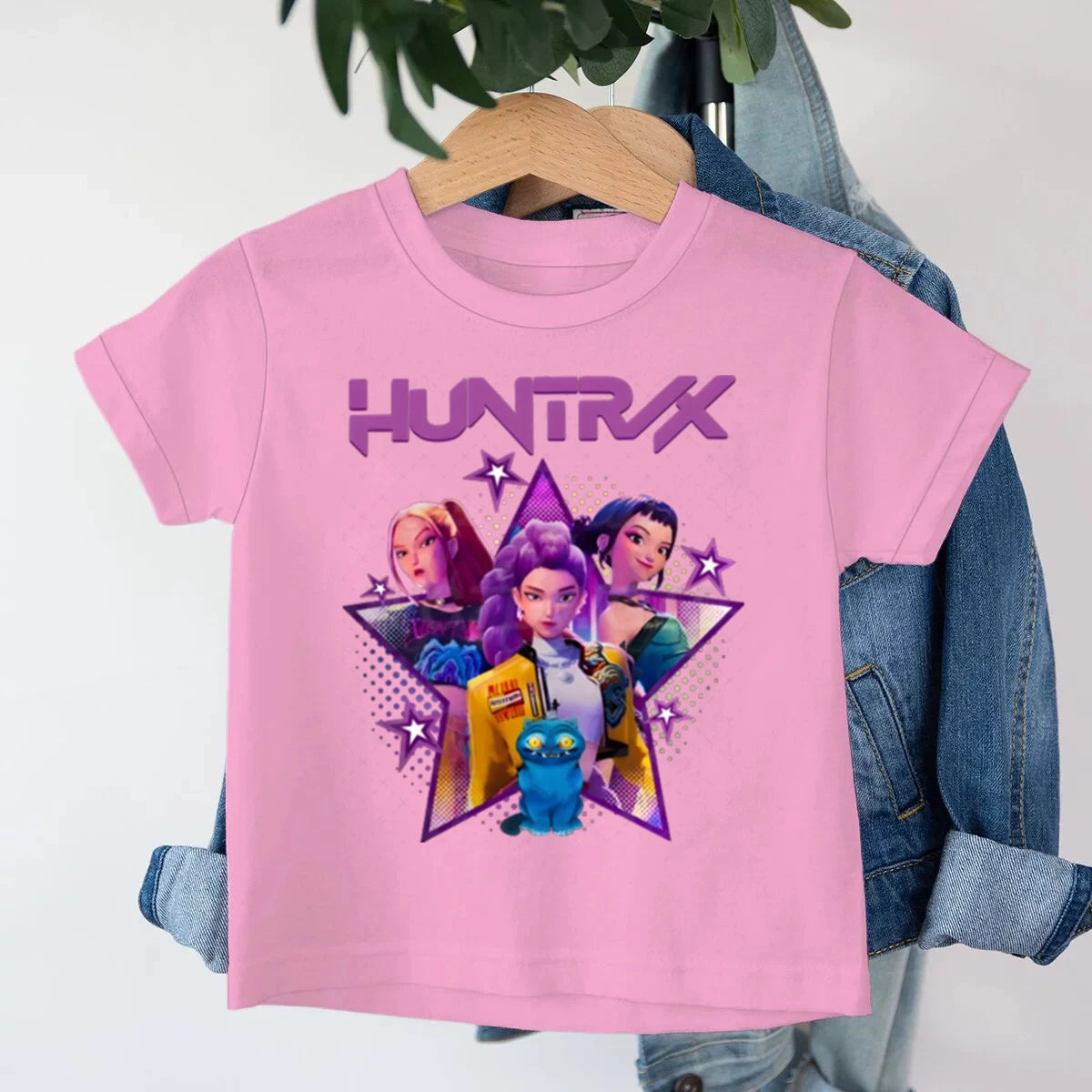 KPop Demon Hunters Kids T-shirt Baby Girls Clothes Fashion Casual Tops 2025 Movie Cotton T Shirt Fans Gift Children's Clothing