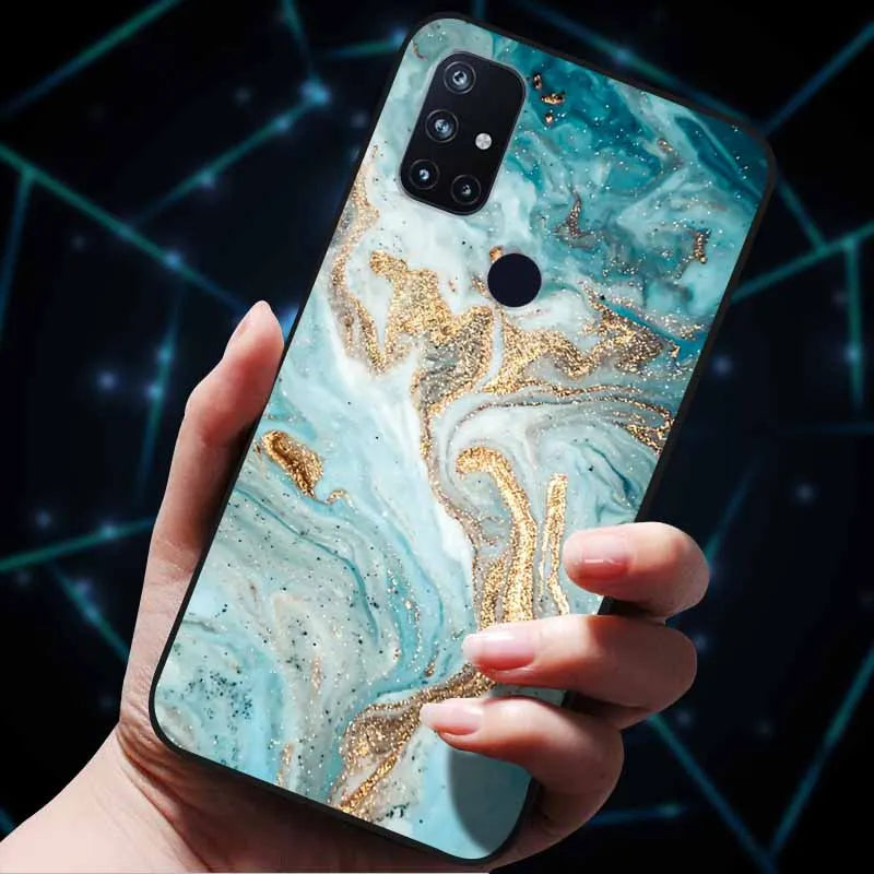 For OnePlus Nord N10 5G Cases N100 N200 Marble Soft Silicone Back Cover for OnePlus Nord N10 N 10 Phone Case Shockproof Coque