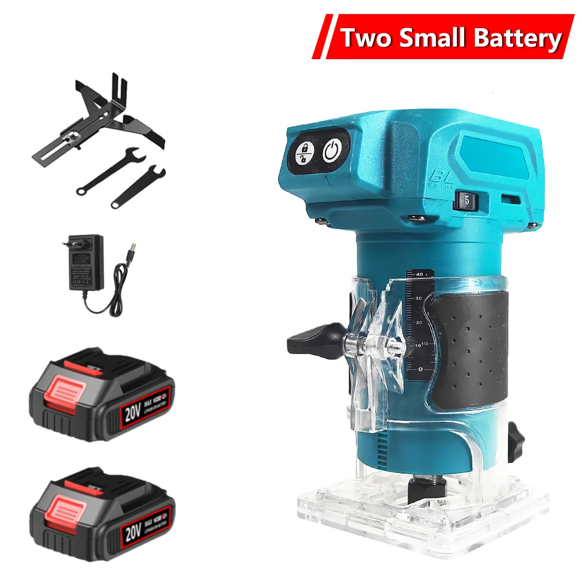 Brushless Cordless Milling Engraving Slotting Machine Speed ​​Adjustment Woodworking Trimming Machine Wood Router Tool for Makita