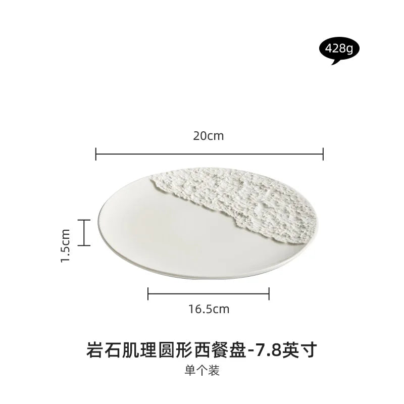 Steak Plate Ceramic Western Main Dish Hotel Restaurant Food Decoration Home Kitchen Dessert Cake Tableware
