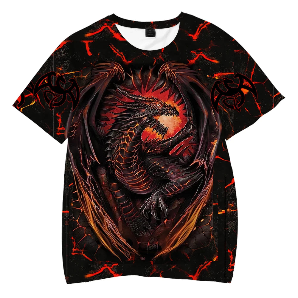 Miniso 2024 Jurassic World Dinosaur T-Shirt Boys Girls Clothes Top Tees Baby Boys T Shirt Children Clothing Men And Women Shirt