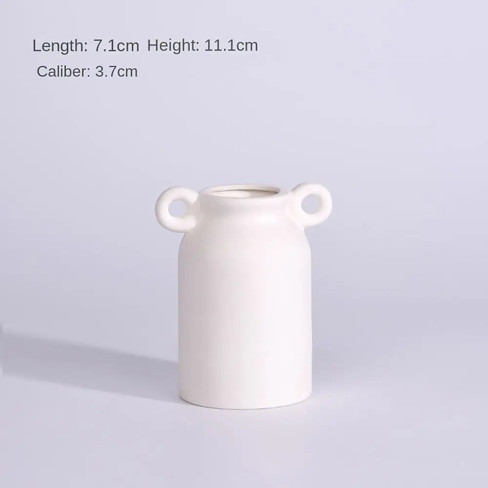Nordic Style Ceramic Vase Ceramic Vase Desktop Ornaments Dried Flower Decor Hydroponic Plant Vase Bouquets Vases