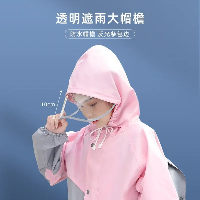Children's Raincoat Suit, Ages 6-16 Years, Boy Girl Kids Rain Wear, Kids Rain Coat Jacket, Waterproof Poncho, Outdoor Hiking Rain Gear