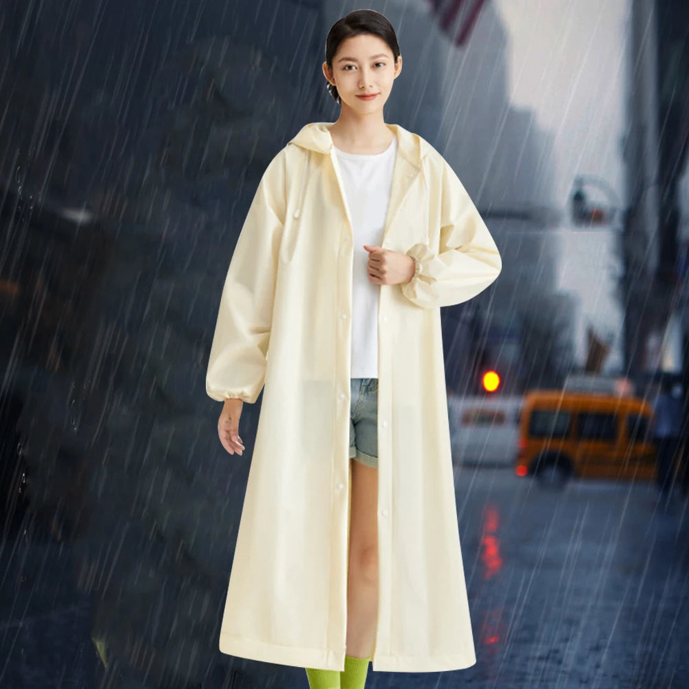 3-10PCS Disposable Adult Long Raincoat Windproof Hooded Rain Poncho Drawstring Long Hooded Rain Coats for Travel Emergency
