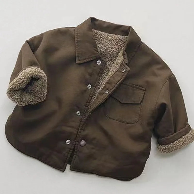 New  Boy  Jackets   Fleece  Kids  Coats   Fashion  Children  Outerwear  Winter  Autumn