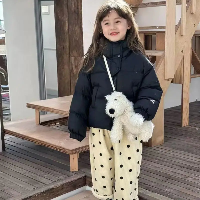 Kids Girls Thickened Cotton Jacket Winter Bread Jacket Clothes For Children From 2 To 8 Years Children's Winter Coat Coats Down