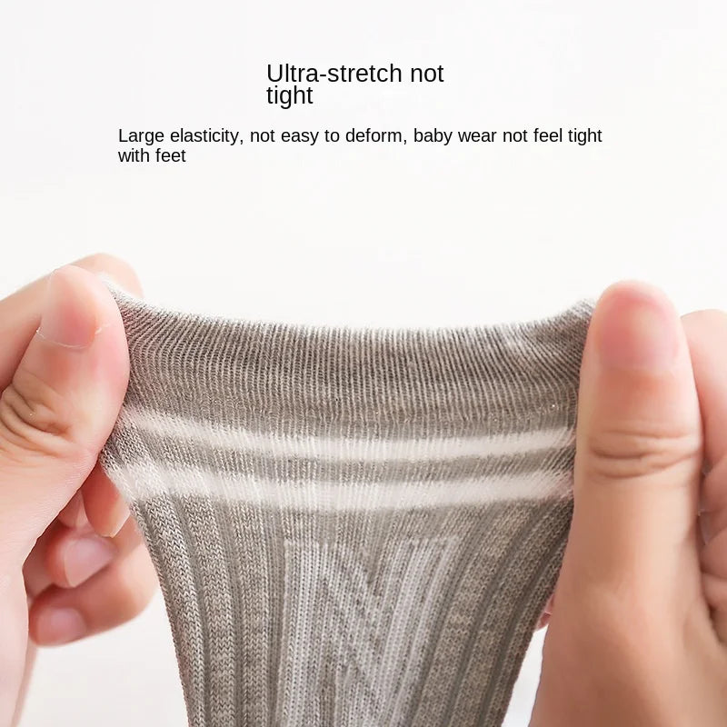Newborn Baby Girls Socks Children's Non Slip Boys Socks Cute Mather Kids White Soft Cotton Solid Color Socks Baby Stuff Clothes