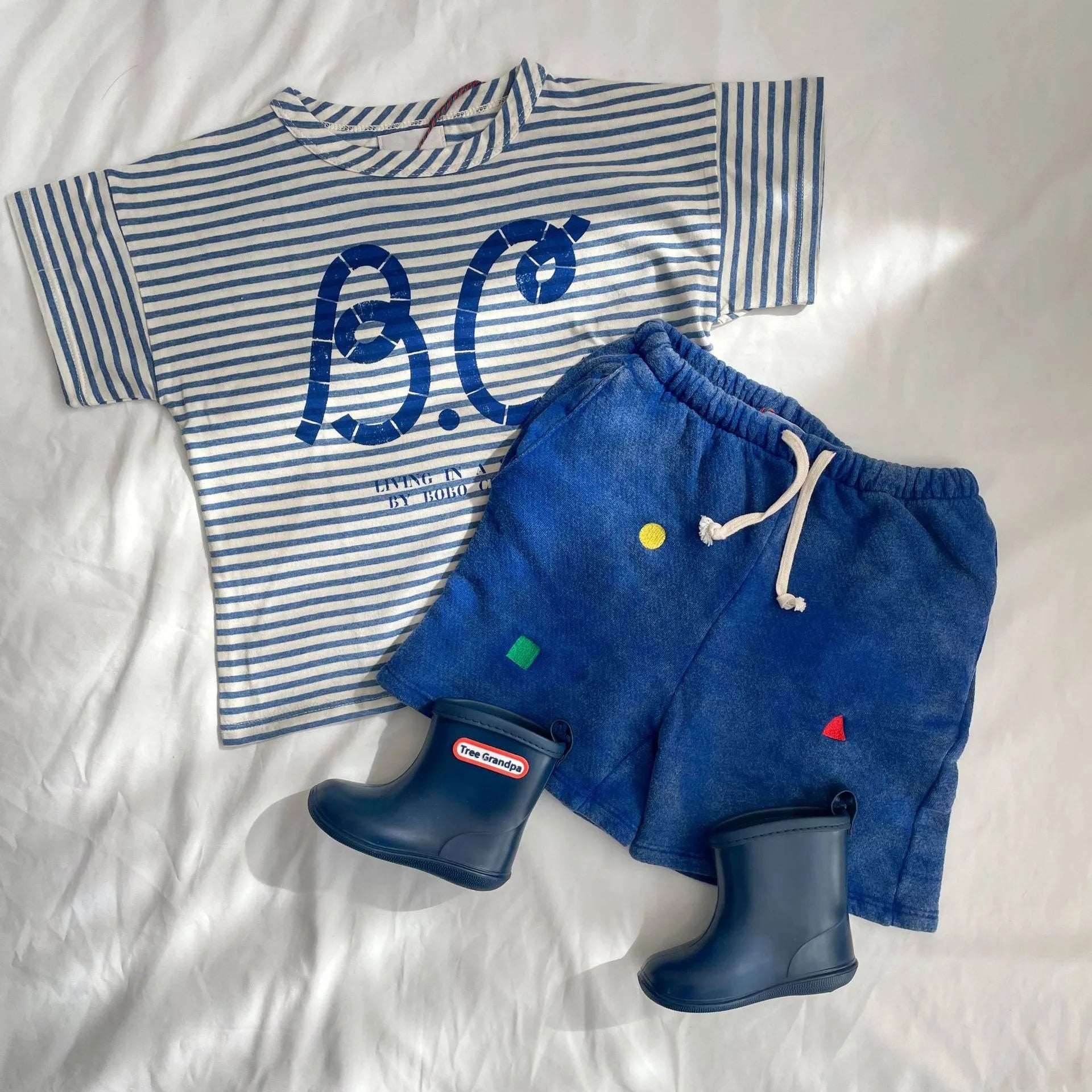 2025 Kid Clothes New Spring Sumemer Korean Baby Boys Girls Cotton Cartoon Short Sleeve T Shirts Children's Outerwear Clothings