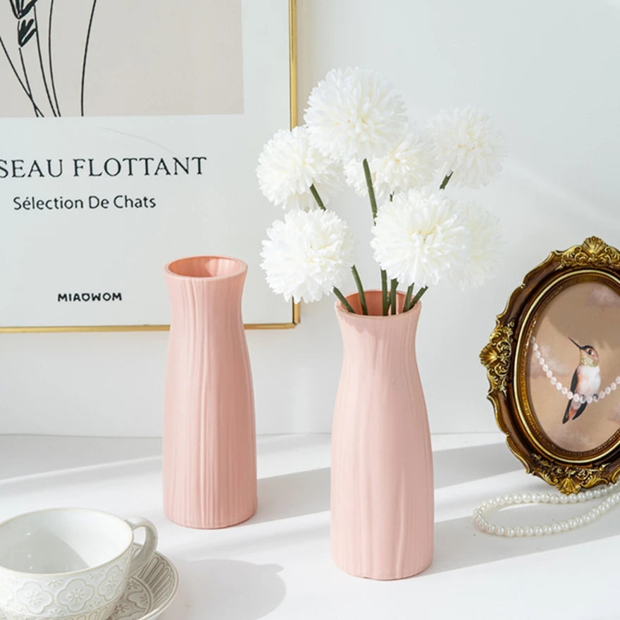 Plastic Vase Imitation Ceramic Flowers Pots Wedding Home Outdoor Garden Table DIY Gift Festival Party Courtyard Decor HotSelling