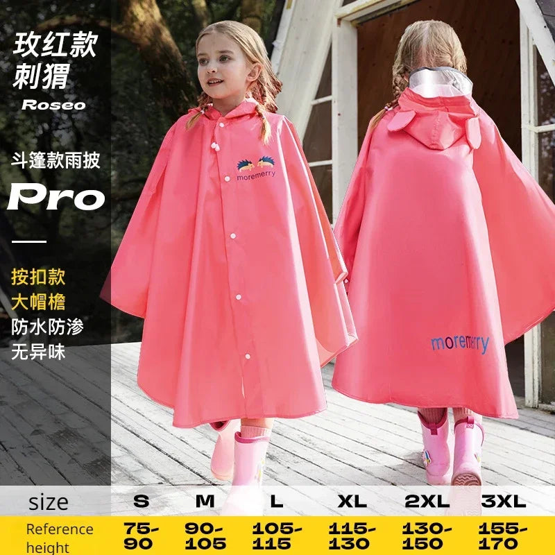 Cute Polyester Baby Raincoat, Outdoor Waterproof Rain Coat, Children's Impermeable Poncho, Boys' Girls' Rain Jacket, Yellow