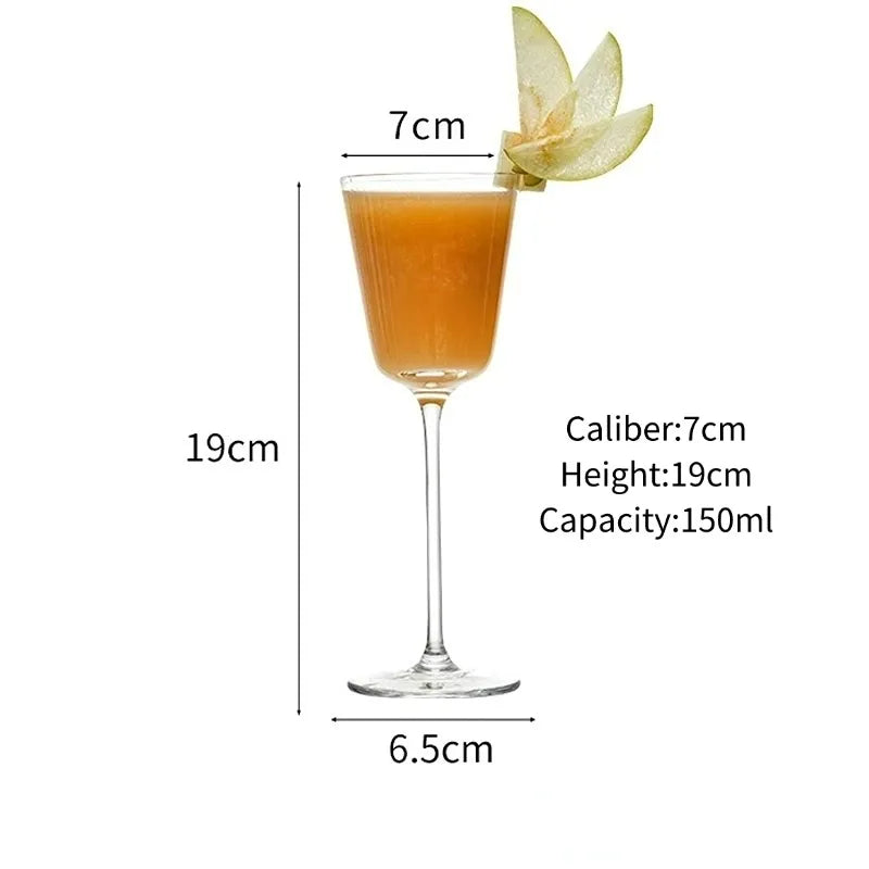 Japanese Handmade Cocktail Glasses Cups, Thin Wine Glass Goblet, Transparent Cocktail Glass Cup, Bar Martini Margaret Glass Cups