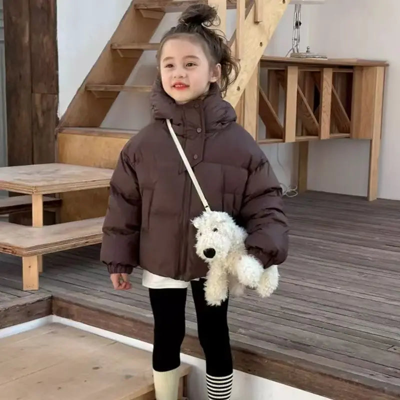 Kids Girls Thickened Cotton Jacket Winter Bread Jacket Clothes For Children From 2 To 8 Years Children's Winter Coat Coats Down