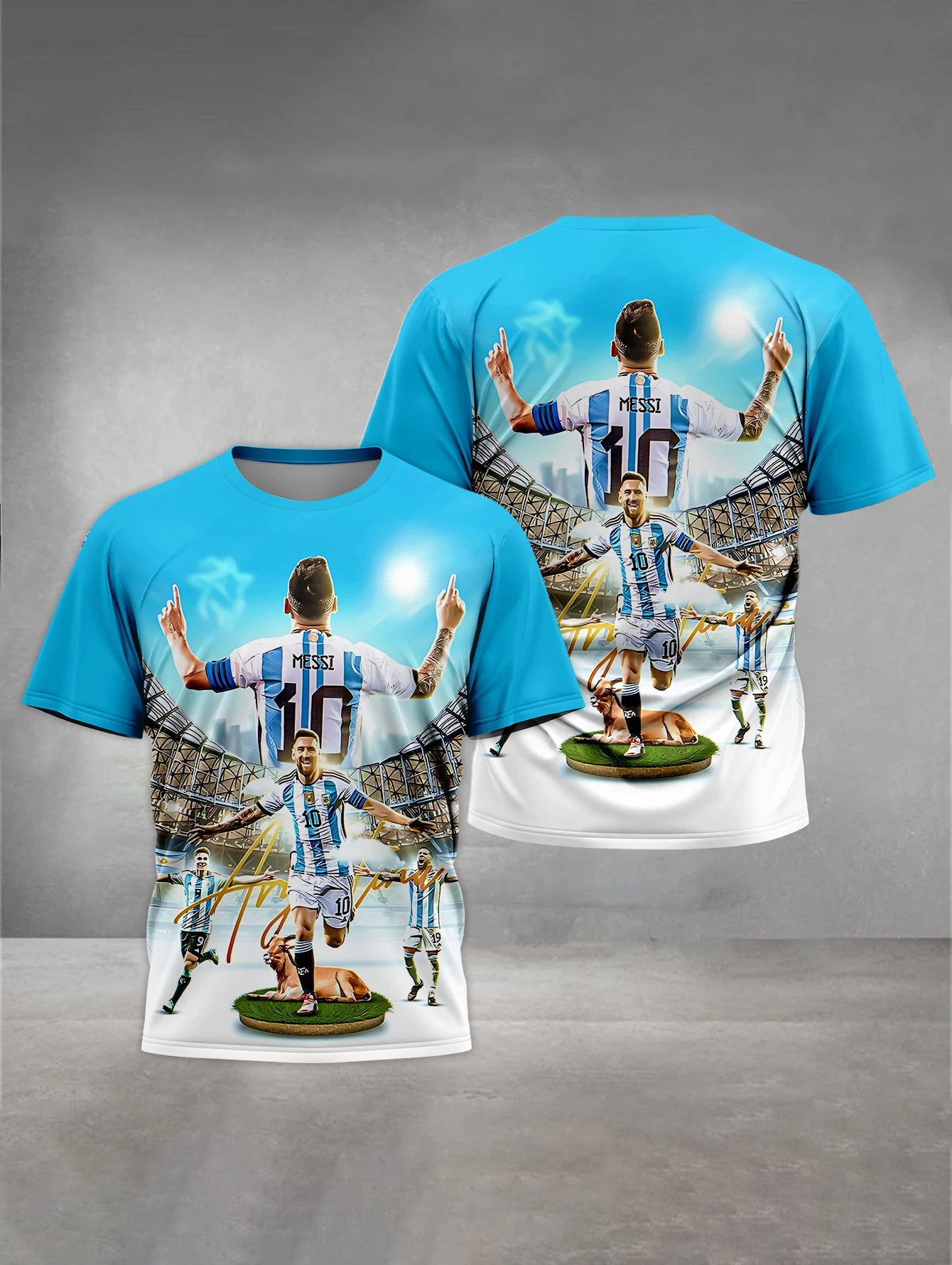 Print Baby Clothing 5 to 14 Years Male Outdoor Clothes for Football Star NO 10 M-MessiS Children Boy Girl Child T-Shirt Top