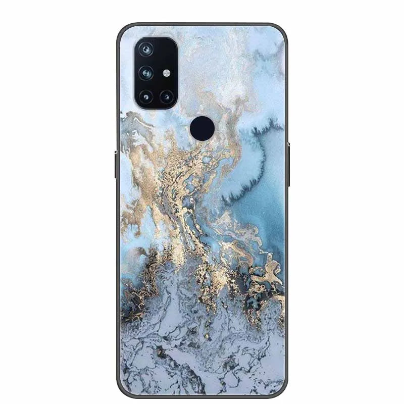 For OnePlus Nord N10 5G Cases N100 N200 Marble Soft Silicone Back Cover for OnePlus Nord N10 N 10 Phone Case Shockproof Coque