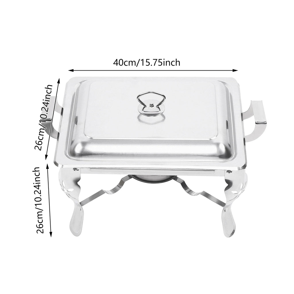 [6L Chafing Dish] 6L Stainless Steel Chafing Dish with Handle - for Banquet Catering - Heating Insulation Large Capacity
