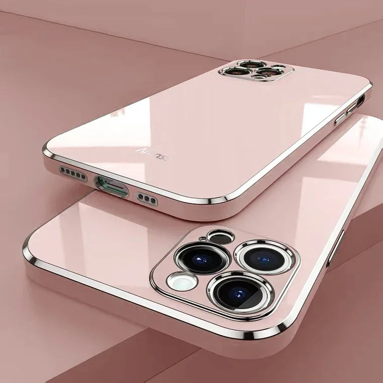 Luxury Plating Soft Silicone Case For iPhone 15 14 11 12 13 Pro Max Mini Plus Antiskid Fashion Protect Shockproof Cover Cases
