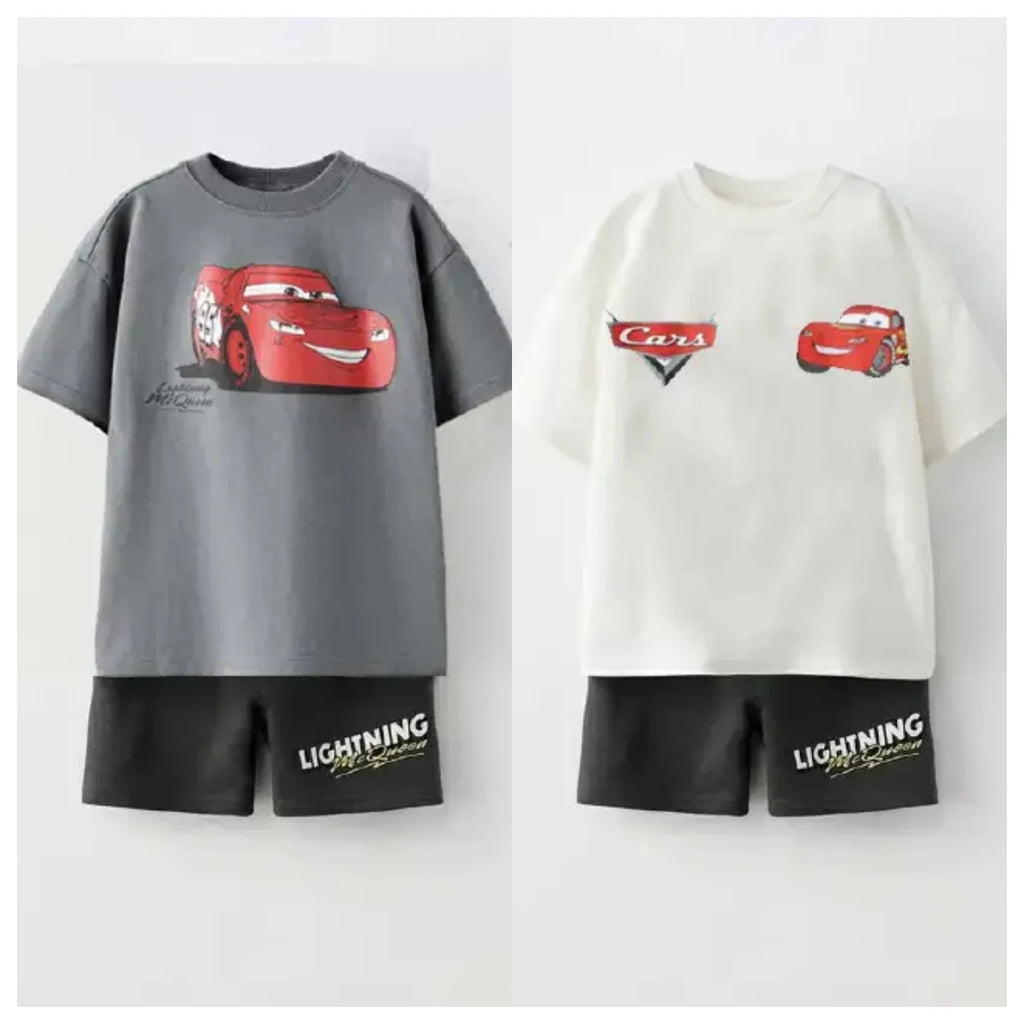 Lightning Mcqueen Children's Clothing Set Boys' Clothing, Baby Girls' Boys' T-shirt Set Children's Clothing
