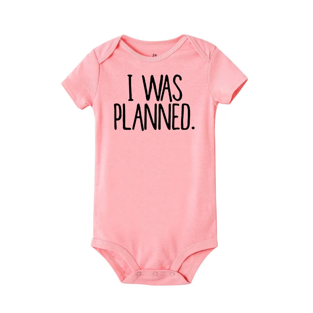 Twins Baby Bodysuit I Was Planned and I Was A Surprise Newborn Toddler Jumpsuit Boys Girls Funny Baby Outfits Infant Shower Gift