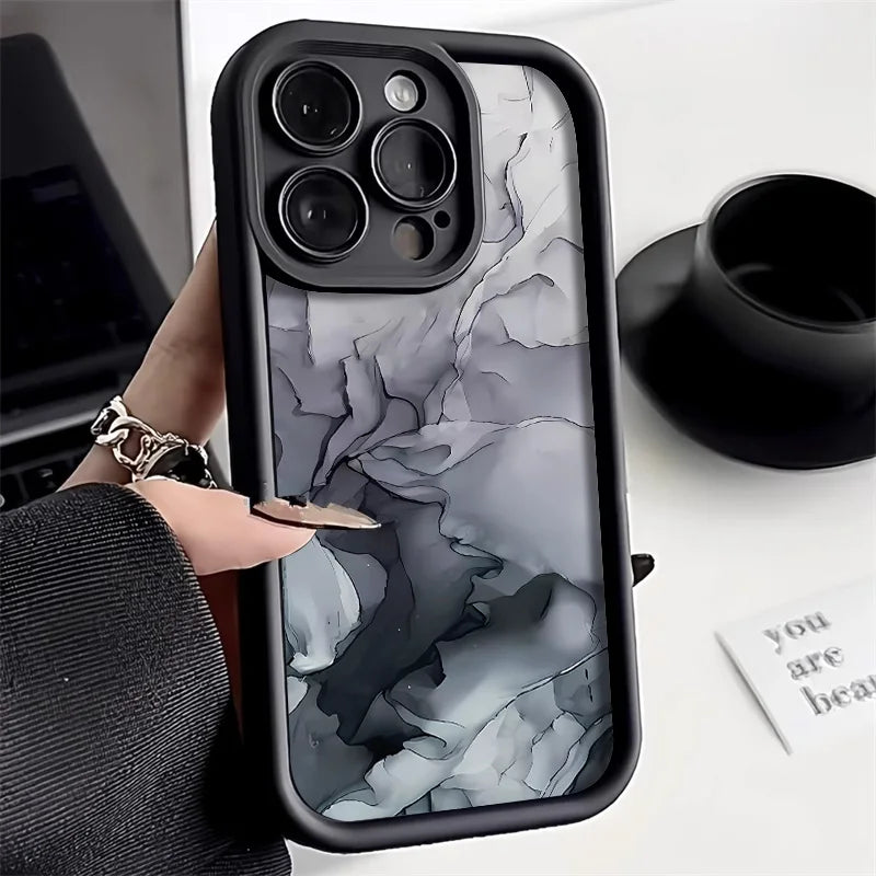 Marble Case for iPhone 16 Pro Max, iPhone 11, 13, 15, 12, 17, 14 Pro Max, XR, 7, 8 Plus, SE - Shockproof Soft TPU Silicone Phone Cover