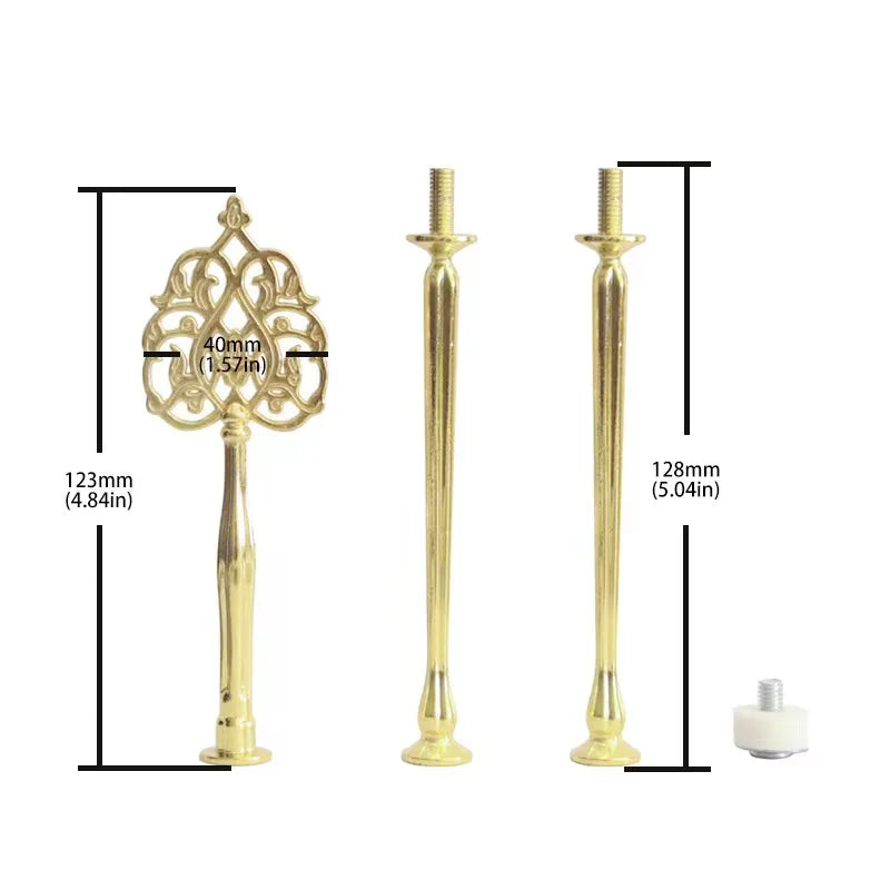 3 Tier Cake Display Stand Hardware Crown Metal Fitting Party Tray Cake Food Dessert Rack Cake Holder for Kitchen Home No Plate