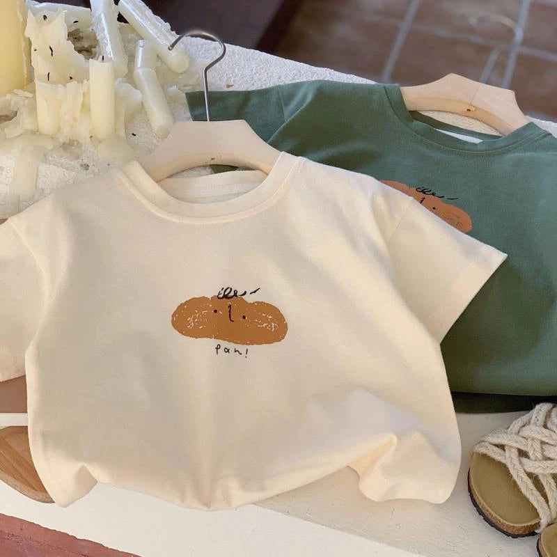 1-6Y Summer Kids Clothing Tops Tees Cartoon Printed Short Sleeve Boys T-shirt Children Clothes Fashion Popular Tshirts NEW