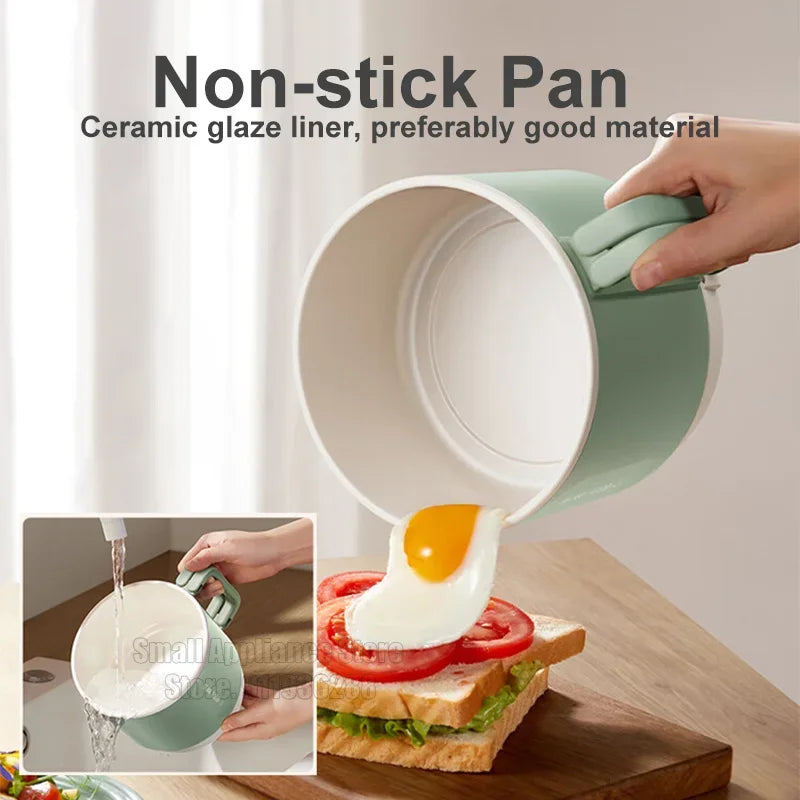 Bear 1.2L Electric Mini Rice Cooker Multifunctional Ceramic Glazed Nonstick Pan Portable Multicooker Appliances for Kitchen 220V