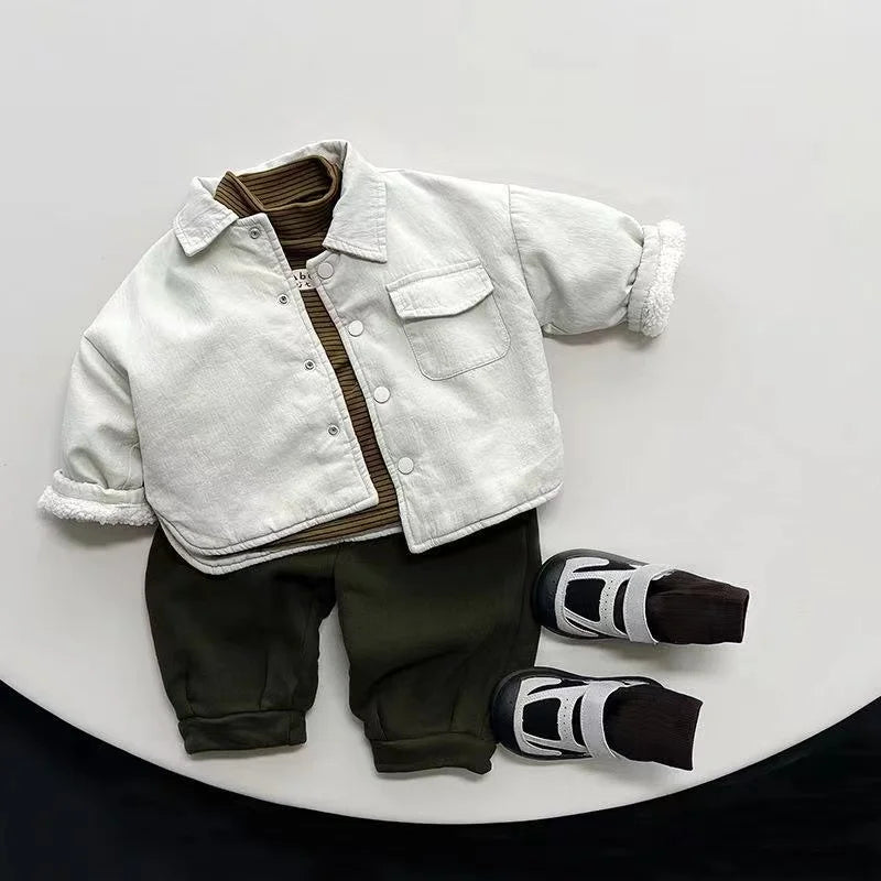 New  Boy  Jackets   Fleece  Kids  Coats   Fashion  Children  Outerwear  Winter  Autumn