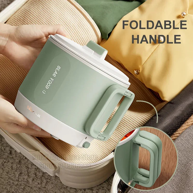 Bear 1.2L Electric Mini Rice Cooker Multifunctional Ceramic Glazed Nonstick Pan Portable Multicooker Appliances for Kitchen 220V